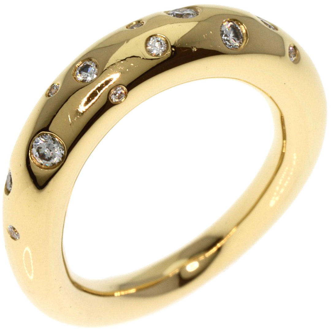 Georg Jensen Ring 18K Yellow Gold gold Offspring Diamond 52-53 Women Used Authentic