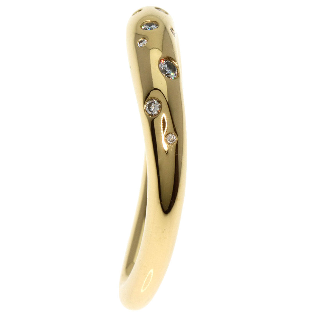 Georg Jensen Ring 18K Yellow Gold gold Offspring Diamond 52-53 Women Used Authentic