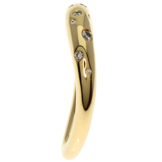 Georg Jensen Ring 18K Yellow Gold gold Offspring Diamond 52-53 Women Used Authentic