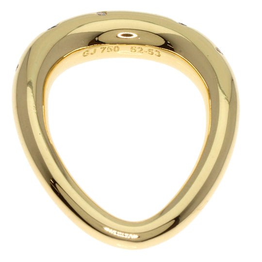 Georg Jensen Ring 18K Yellow Gold gold Offspring Diamond 52-53 Women Used Authentic