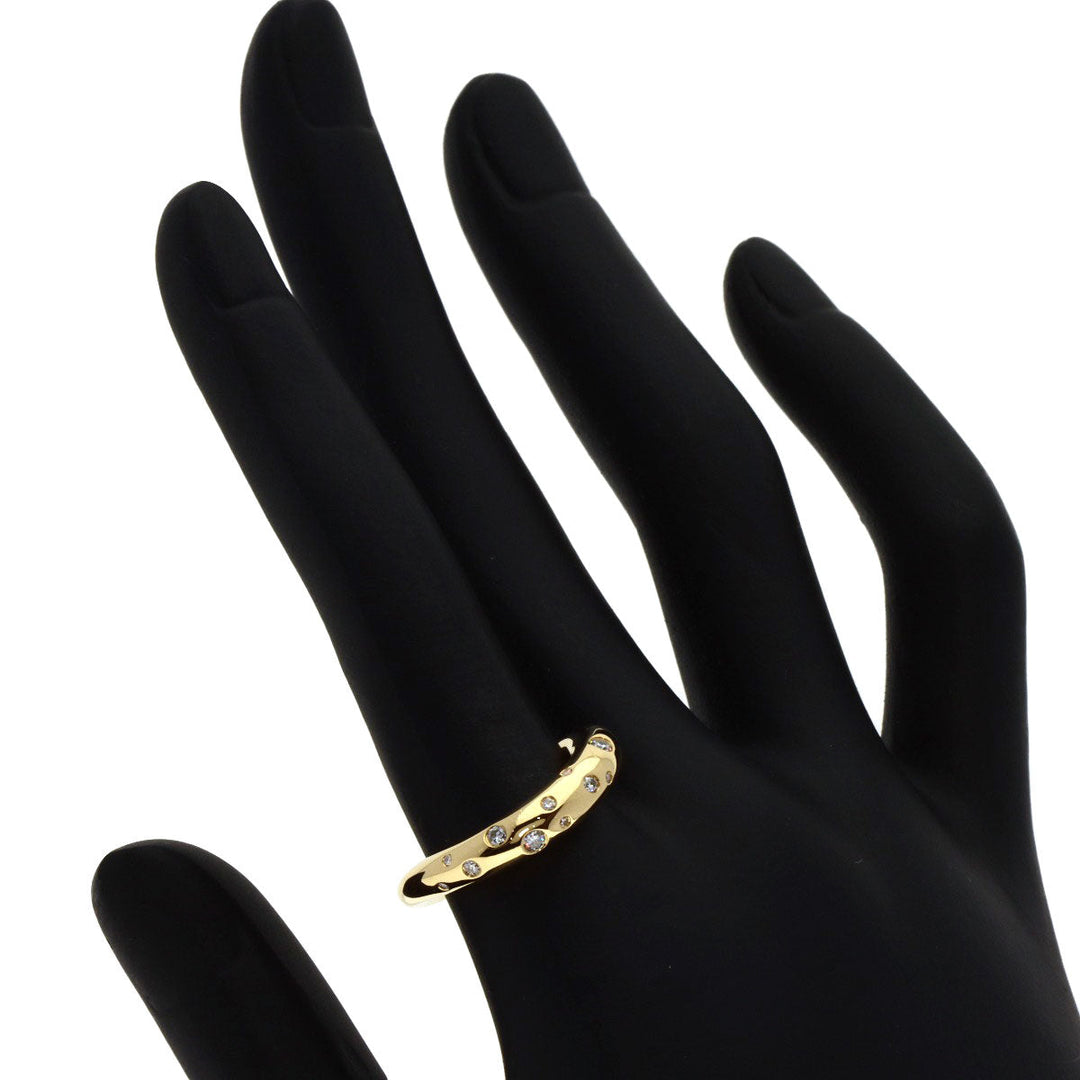 Georg Jensen Ring 18K Yellow Gold gold Offspring Diamond 52-53 Women Used Authentic