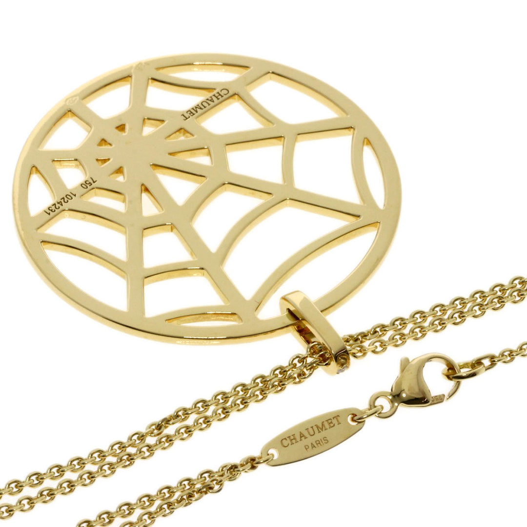 Chaumet Necklace 18K Yellow Gold gold Atlas Moi Spider Web Diamond Women Used Authentic