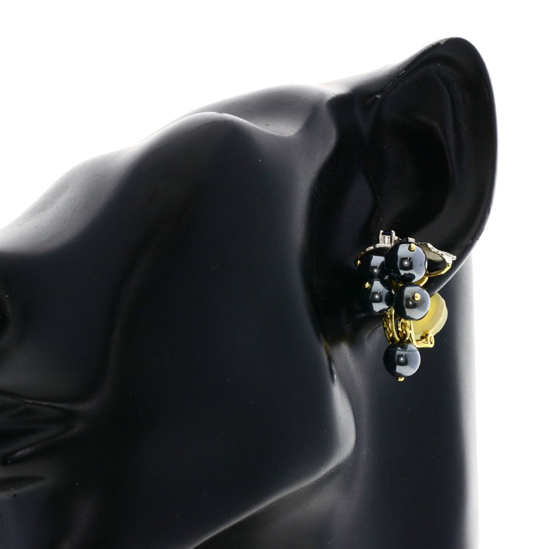 NOBUKO ISHIKAWA Earring K18YG , PT900 gold Hematite Women Used Authentic