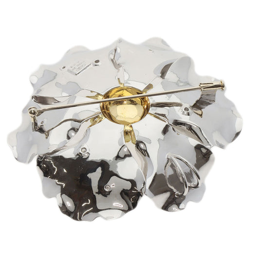 SHUN TAMURA Brooch PT900 , K18YG Silver Diamond shun Women Used Authentic