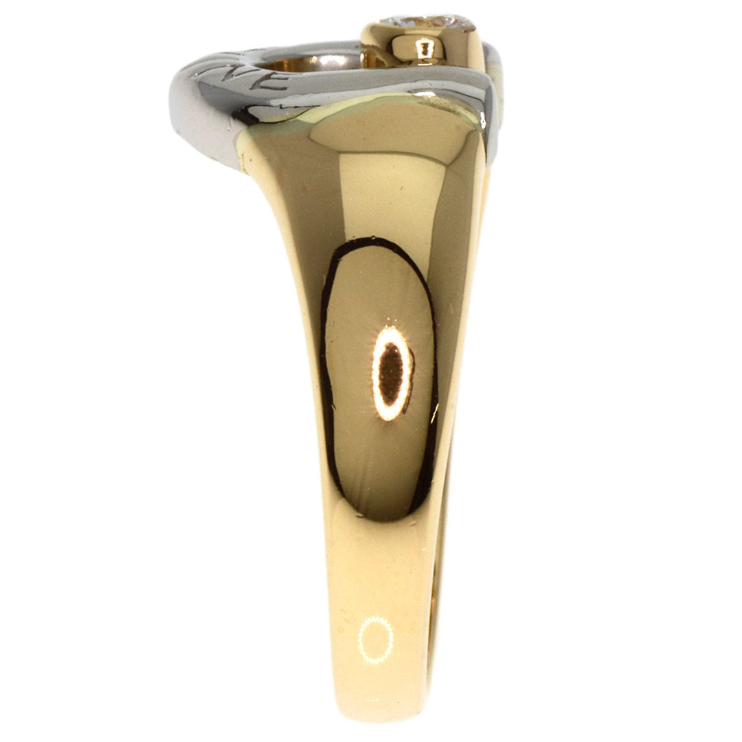 CELINE Ring K18YG , PT900 gold diamond Women Used Authentic