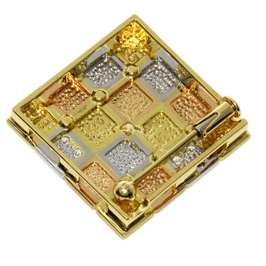 TASAKI Brooch K18YG , K18PG , PT900 gold Diamond VLY-VVS2 Women Used Authentic