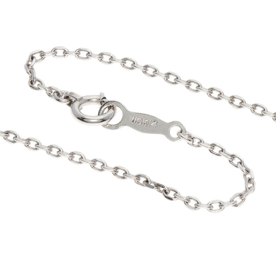 MIKIMOTO Necklace K14WG Silver Pearl pearl diamond Women Used Authentic