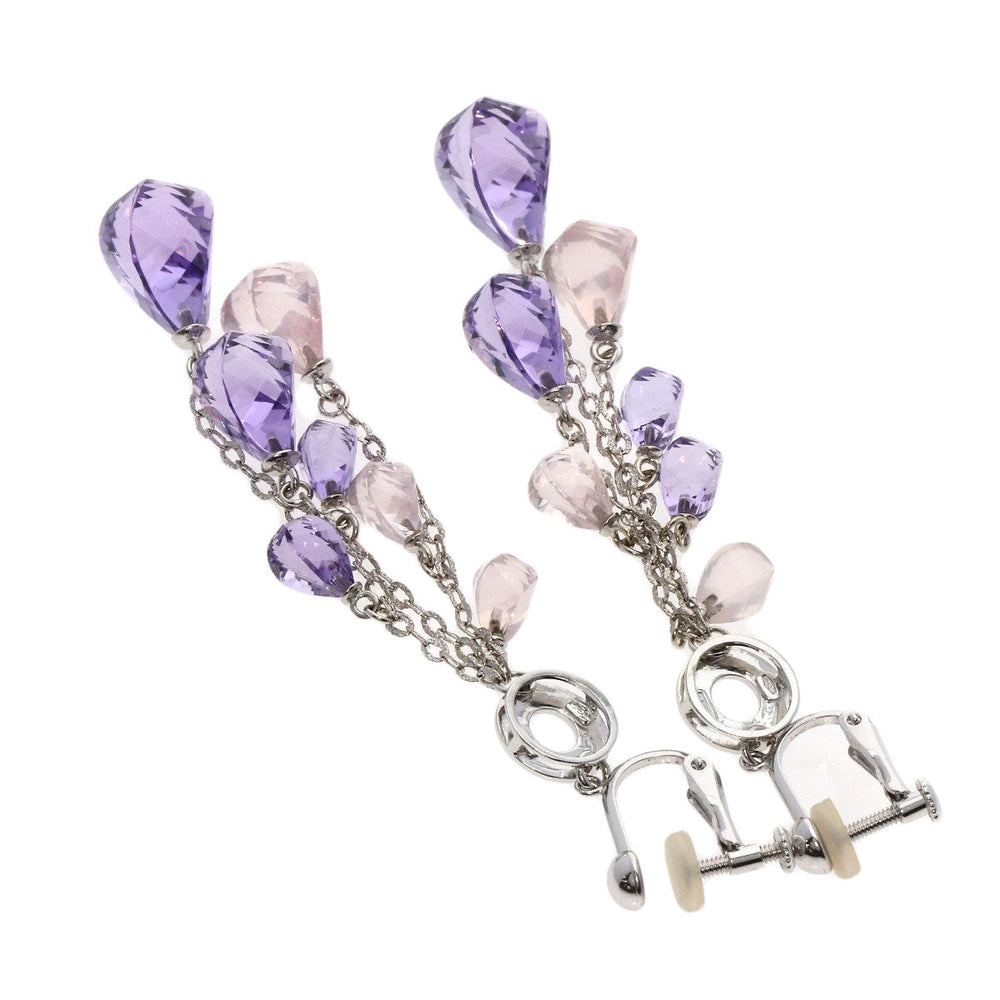 UNOAERRE Earring K18WG Silver amethyst
