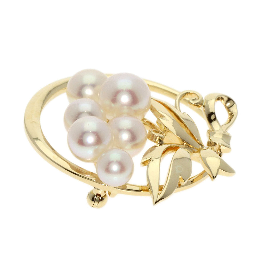 MIKIMOTO Brooch K14YG gold Akoya pearl Pearl Women Used Authentic