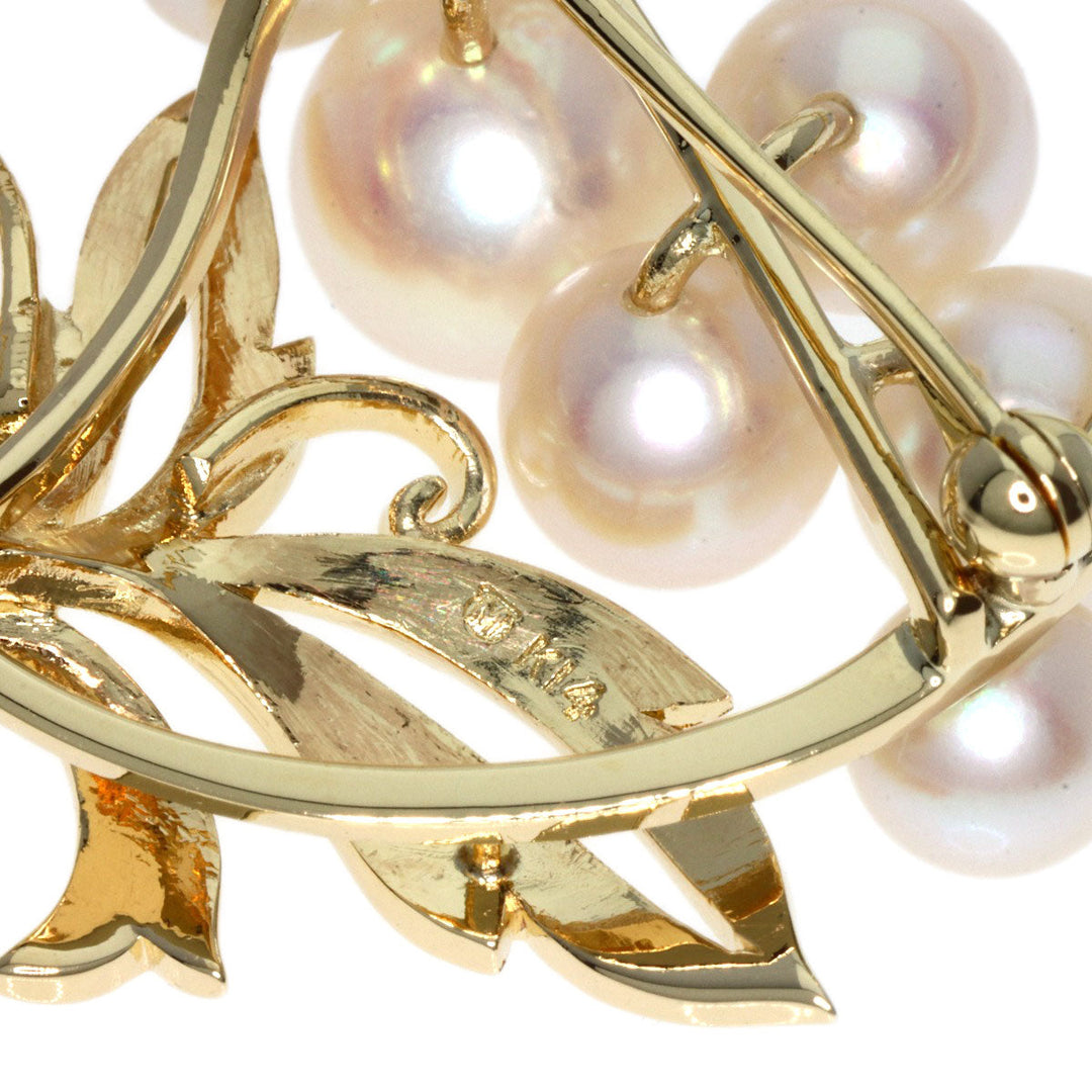 MIKIMOTO Brooch K14YG gold Akoya pearl Pearl Women Used Authentic