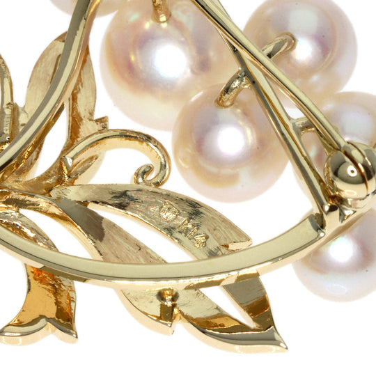 MIKIMOTO Brooch K14YG gold Akoya pearl Pearl Women Used Authentic