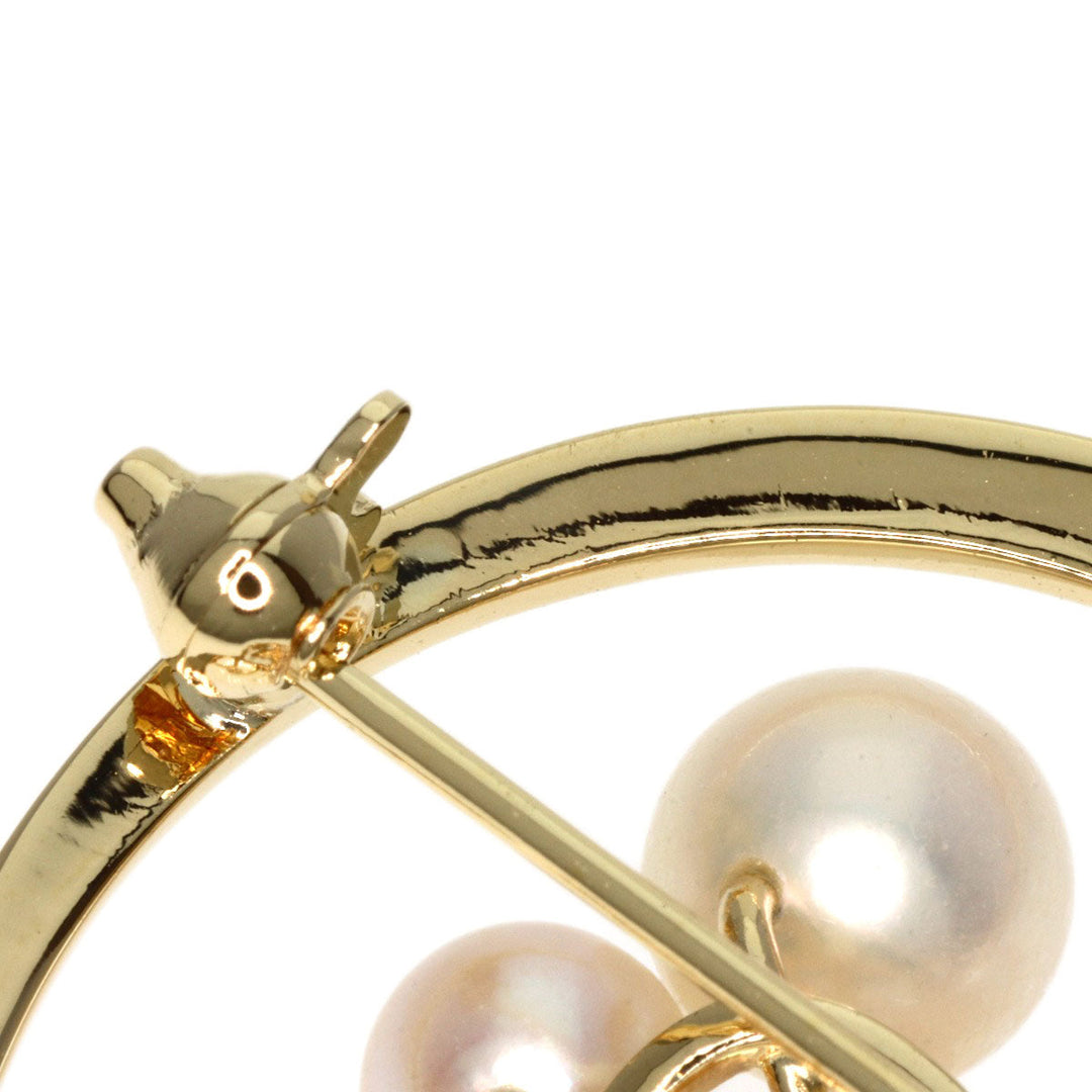 MIKIMOTO Brooch K14YG gold Akoya pearl Pearl Women Used Authentic