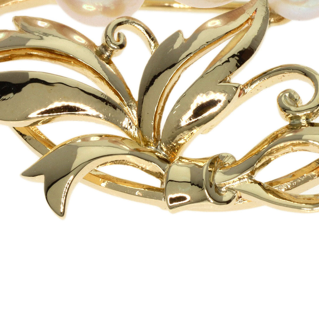 MIKIMOTO Brooch K14YG gold Akoya pearl Pearl Women Used Authentic