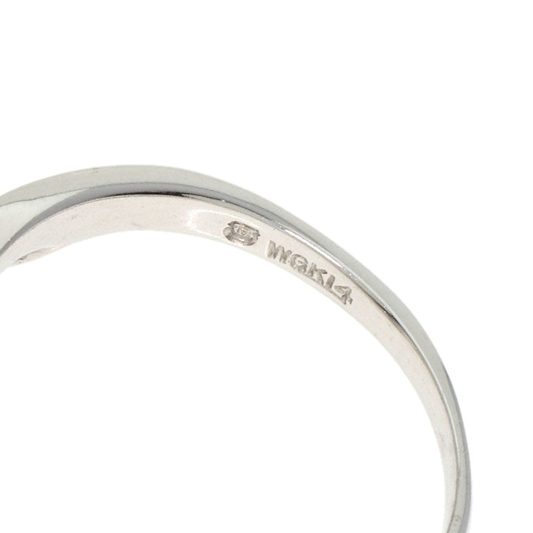 MIKIMOTO Ring K14WG Silver Pearl pearl diamond