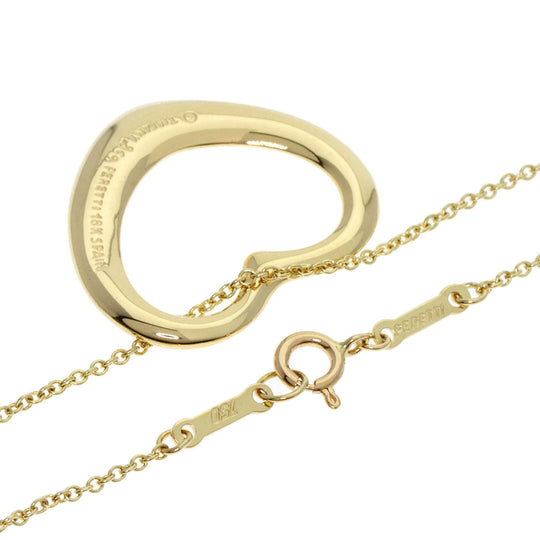TIFFANY&Co. Necklace 18K Yellow Gold gold Open heart Women Used Authentic