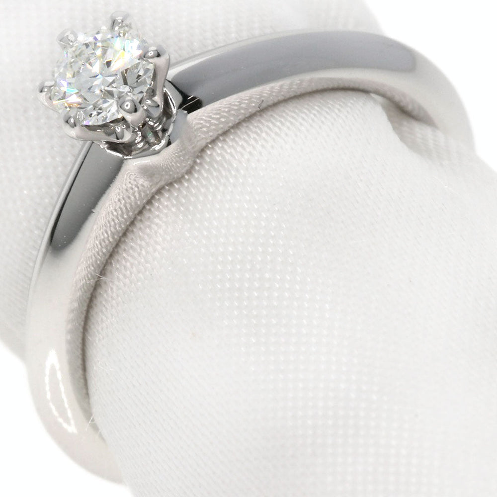 TIFFANY&Co. Ring PT950 Silver solitaire diamond knife edge