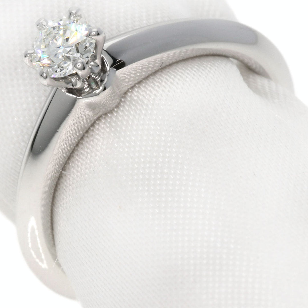 TIFFANY&Co. Ring PT950 Silver solitaire diamond knife edge