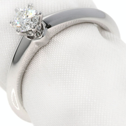 TIFFANY&Co. Ring PT950 Silver solitaire diamond knife edge