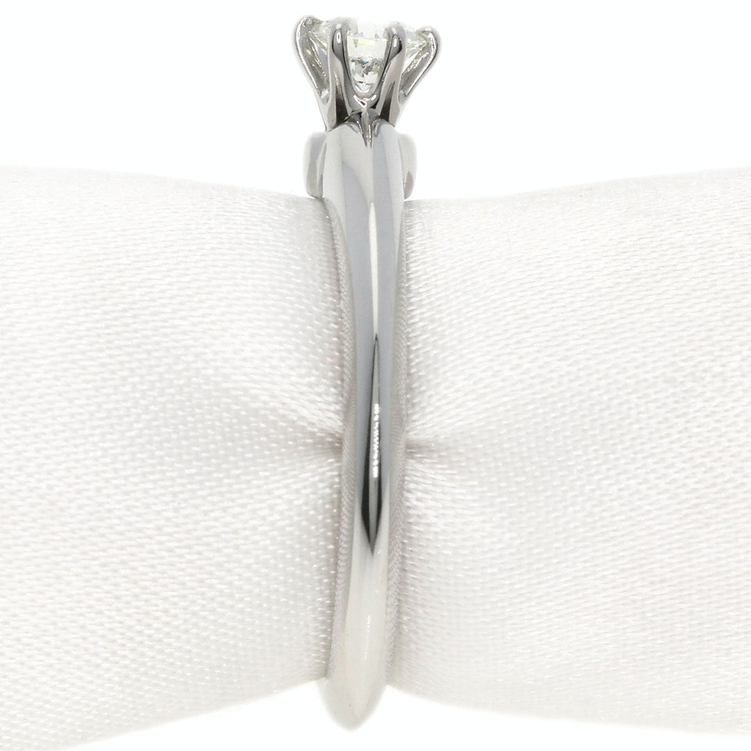 TIFFANY&Co. Ring PT950 Silver solitaire diamond knife edge