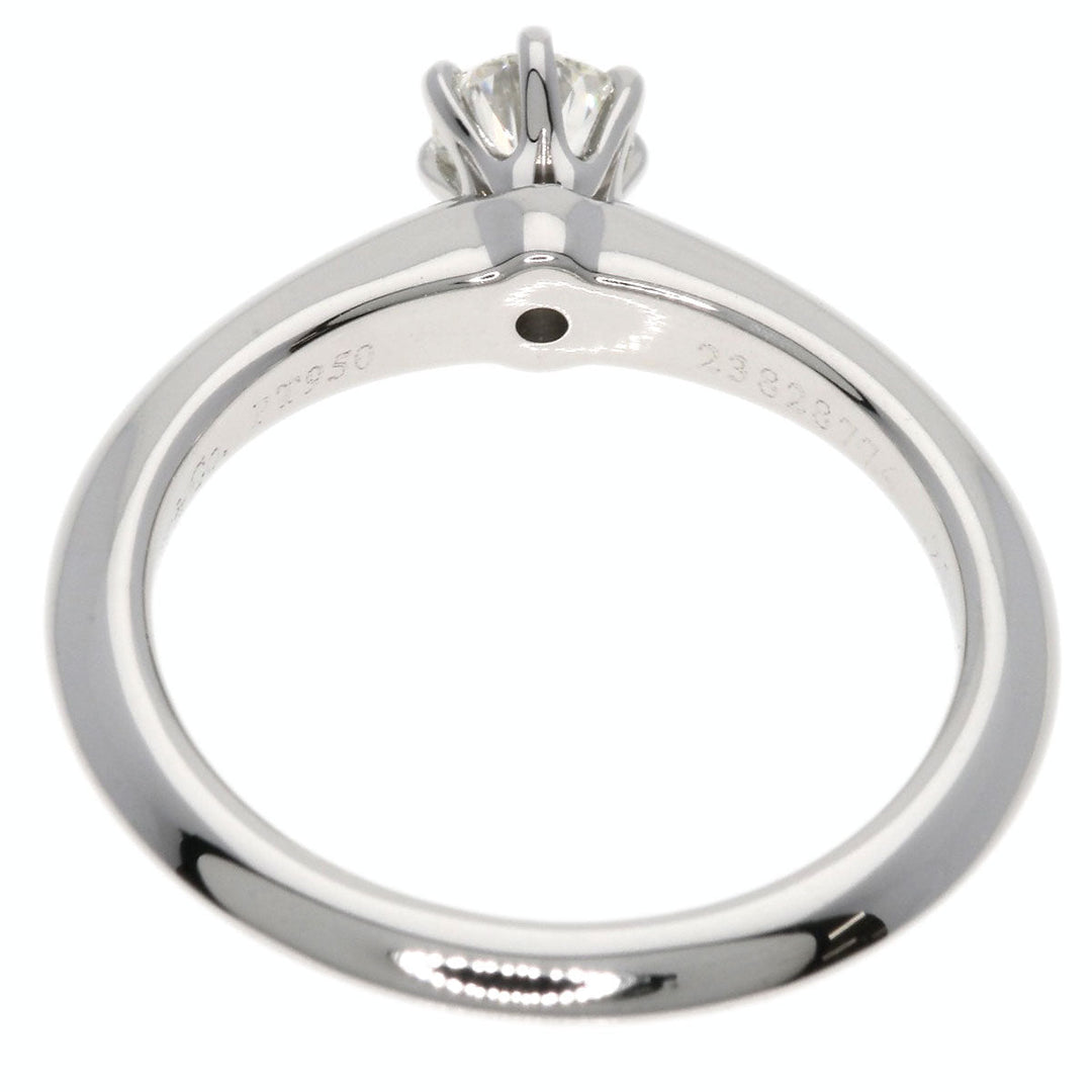 TIFFANY&Co. Ring PT950 Silver solitaire diamond knife edge