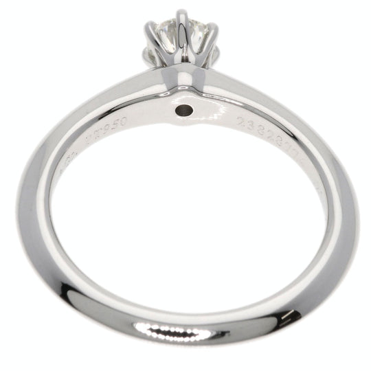 TIFFANY&Co. Ring PT950 Silver solitaire diamond knife edge