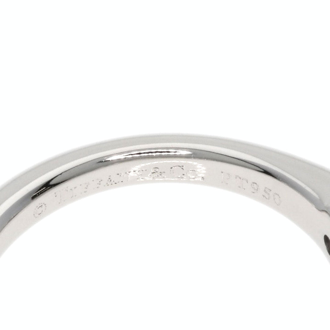 TIFFANY&Co. Ring PT950 Silver solitaire diamond knife edge