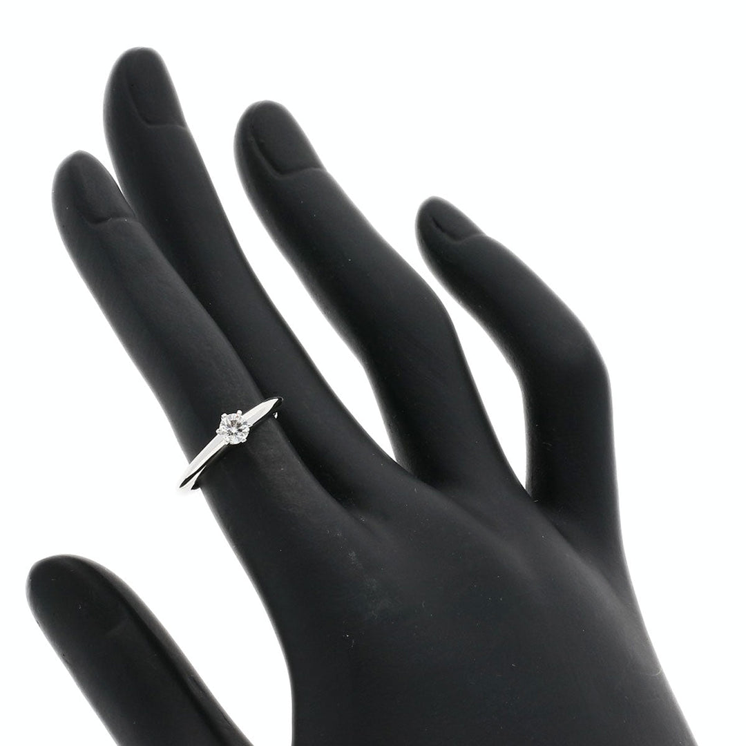 TIFFANY&Co. Ring PT950 Silver solitaire diamond knife edge