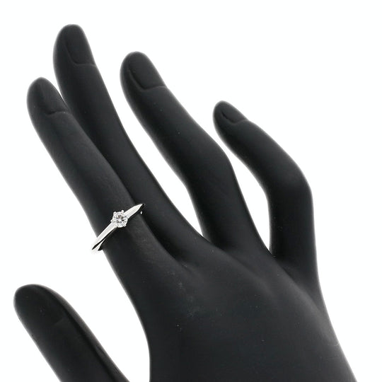 TIFFANY&Co. Ring PT950 Silver solitaire diamond knife edge