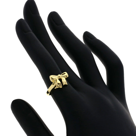 TIFFANY&Co. Ring 18K Yellow Gold gold ribbon Women Used Authentic