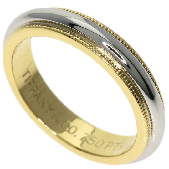 TIFFANY&Co. Ring K18YG , PT950 gold Milgrain Women Used Authentic