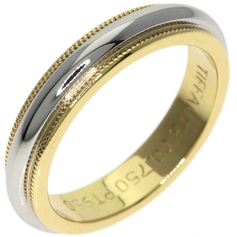 TIFFANY&Co. Ring K18YG , PT950 gold Milgrain Women Used Authentic