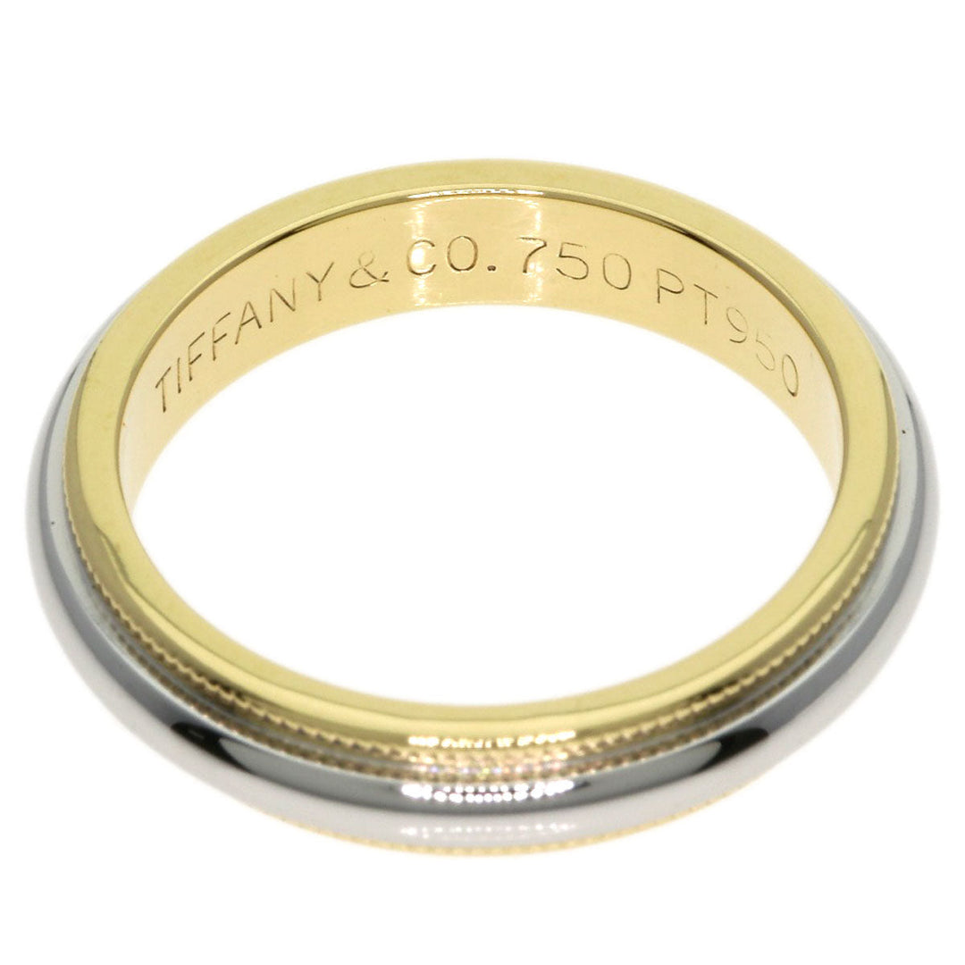TIFFANY&Co. Ring K18YG , PT950 gold Milgrain Women Used Authentic