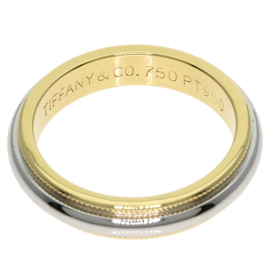 TIFFANY&Co. Ring K18YG , PT950 gold Milgrain Women Used Authentic