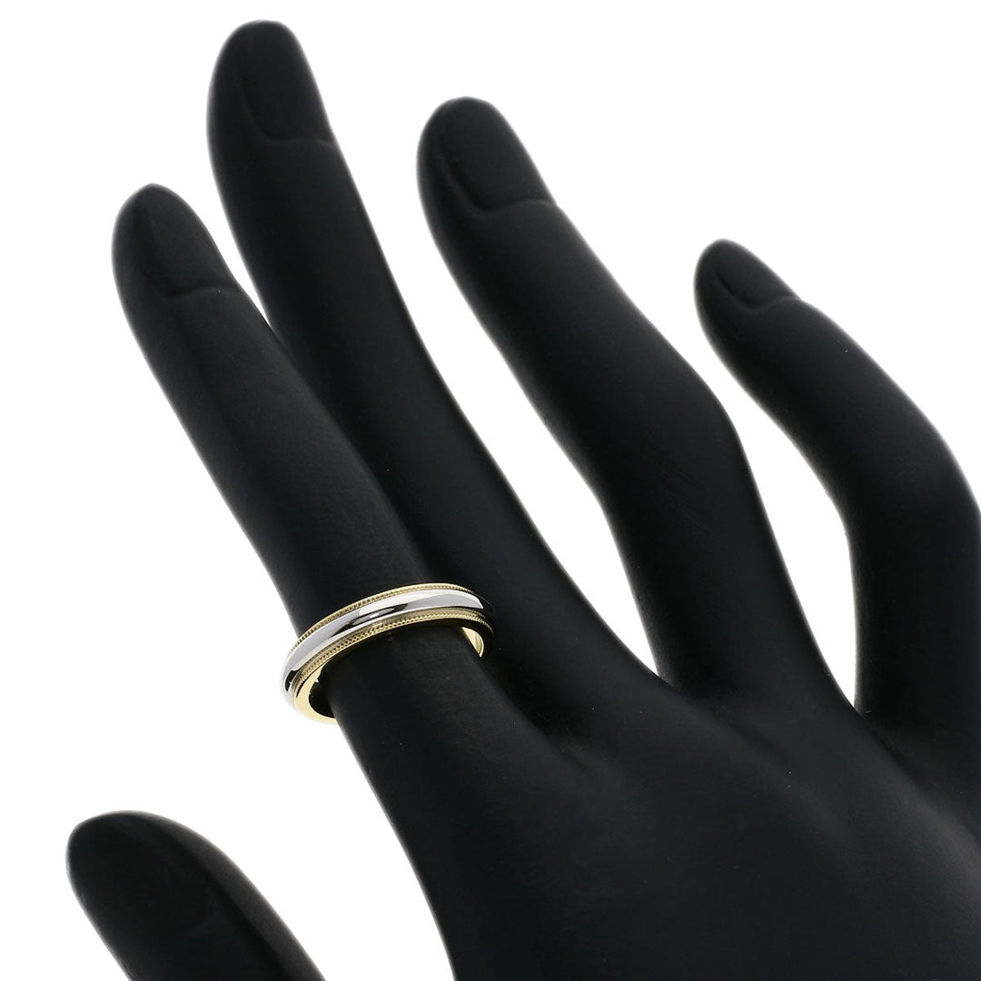 TIFFANY&Co. Ring K18YG , PT950 gold Milgrain Women Used Authentic