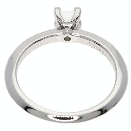 TIFFANY&Co. Ring PT950 Silver Square Princess Diamond Knife Edge Women Used Authentic