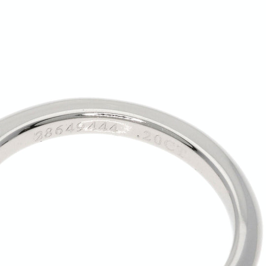 TIFFANY&Co. Ring PT950 Silver Square Princess Diamond Knife Edge Women Used Authentic