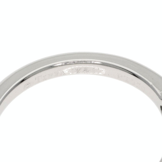 TIFFANY&Co. Ring PT950 Silver Square Princess Diamond Knife Edge Women Used Authentic
