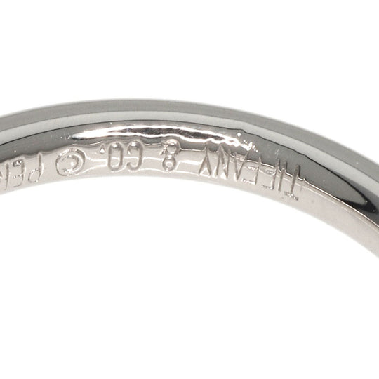 TIFFANY&Co. Ring PT950 Silver Curved band diamond Women Used Authentic