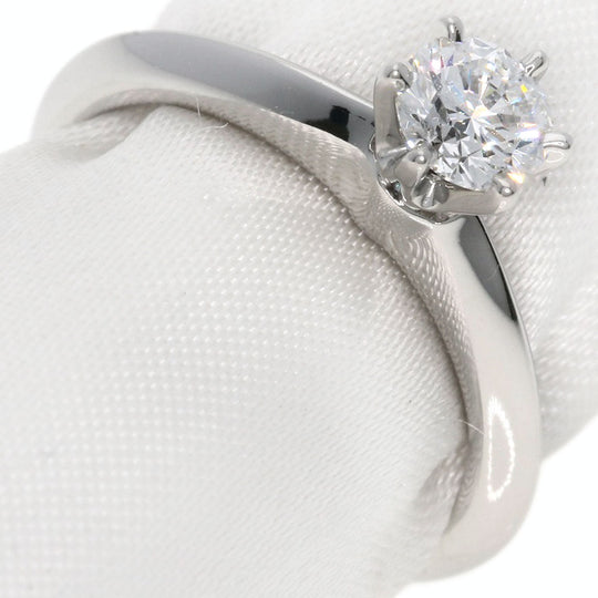 TIFFANY&Co. Ring PT950 Silver solitaire diamond knife edge Women Used Authentic