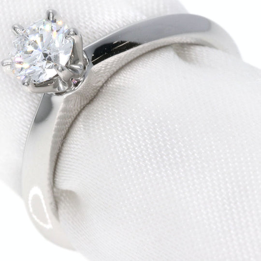 TIFFANY&Co. Ring PT950 Silver solitaire diamond knife edge Women Used Authentic
