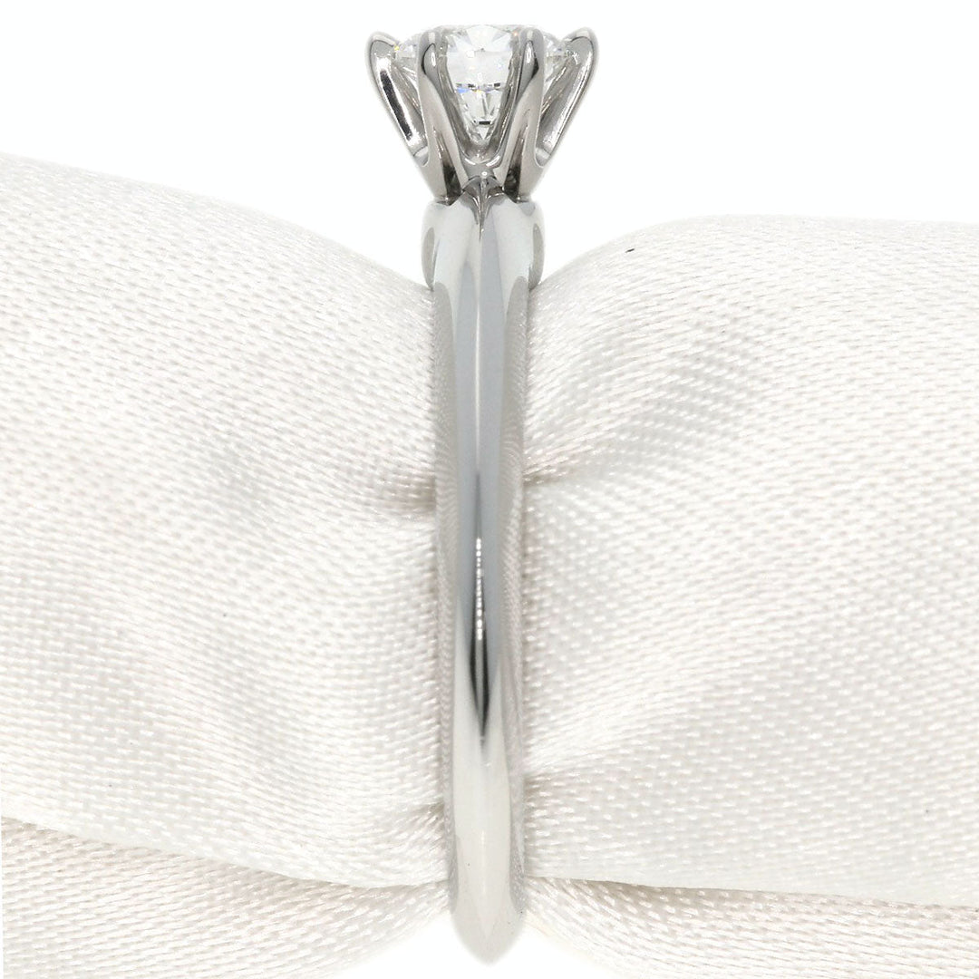 TIFFANY&Co. Ring PT950 Silver solitaire diamond knife edge Women Used Authentic
