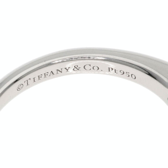 TIFFANY&Co. Ring PT950 Silver solitaire diamond knife edge Women Used Authentic
