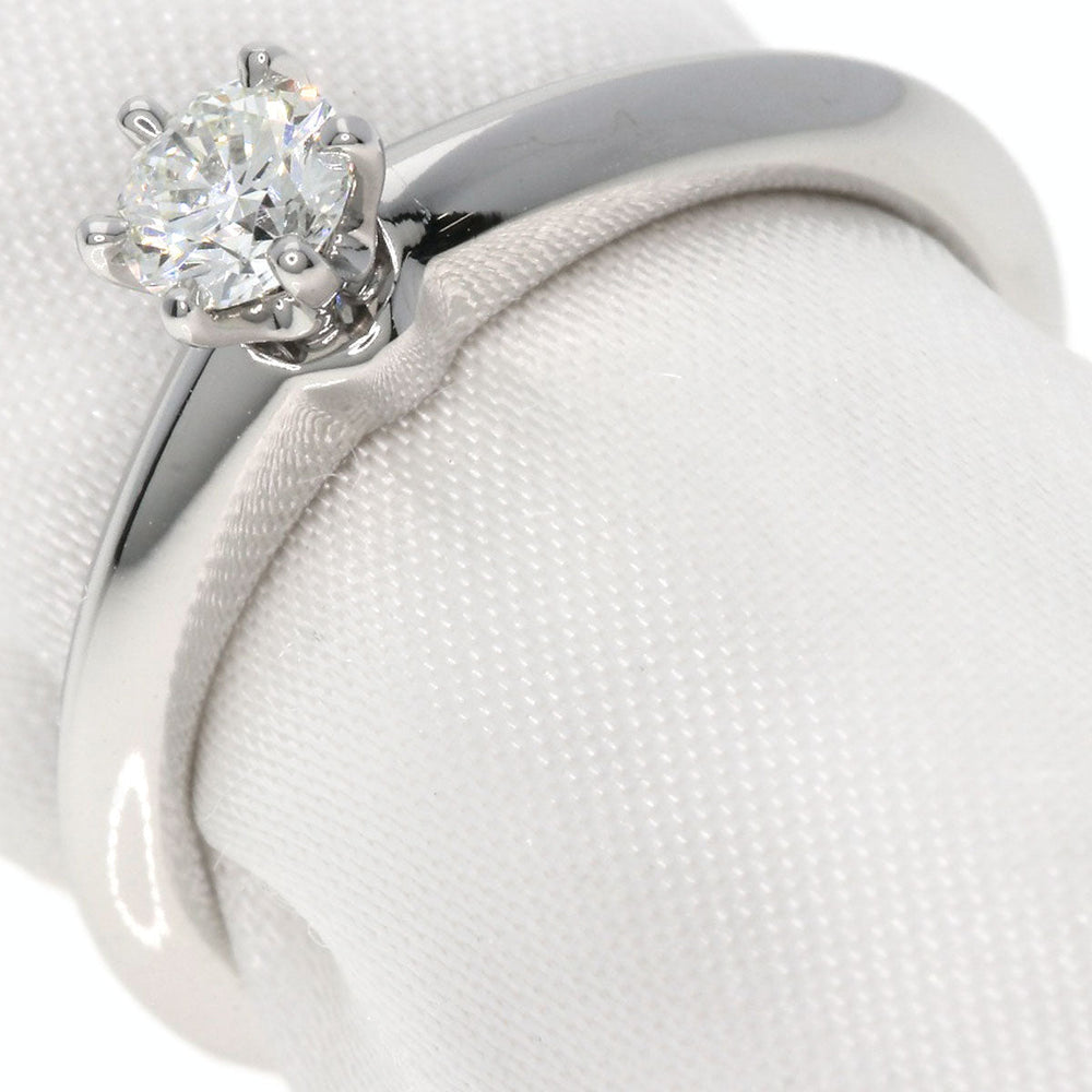 TIFFANY&Co. Ring PT950 Silver solitaire diamond knife edge Women Used Authentic