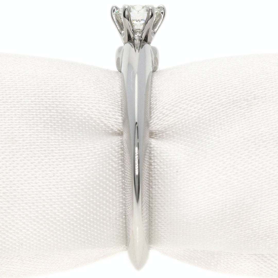 TIFFANY&Co. Ring PT950 Silver solitaire diamond knife edge Women Used Authentic