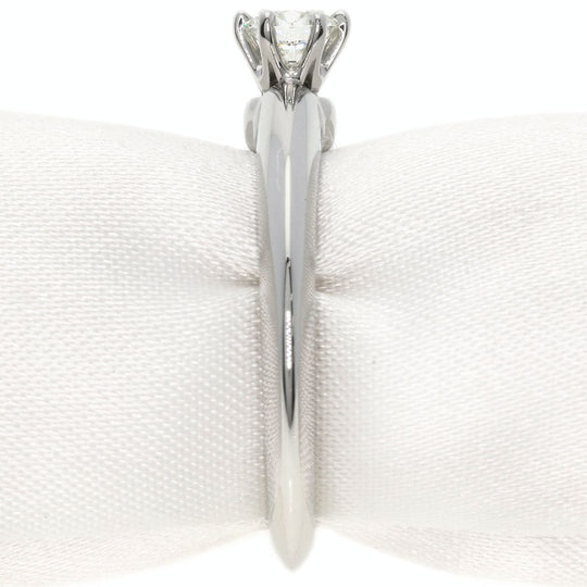 TIFFANY&Co. Ring PT950 Silver solitaire diamond knife edge Women Used Authentic