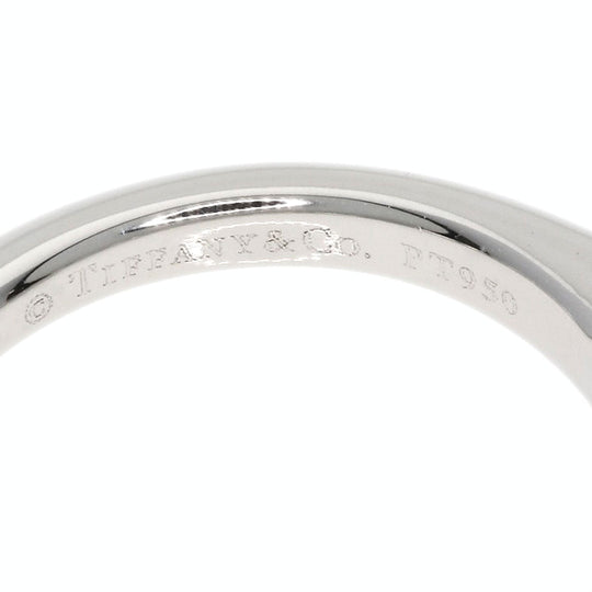 TIFFANY&Co. Ring PT950 Silver solitaire diamond knife edge Women Used Authentic
