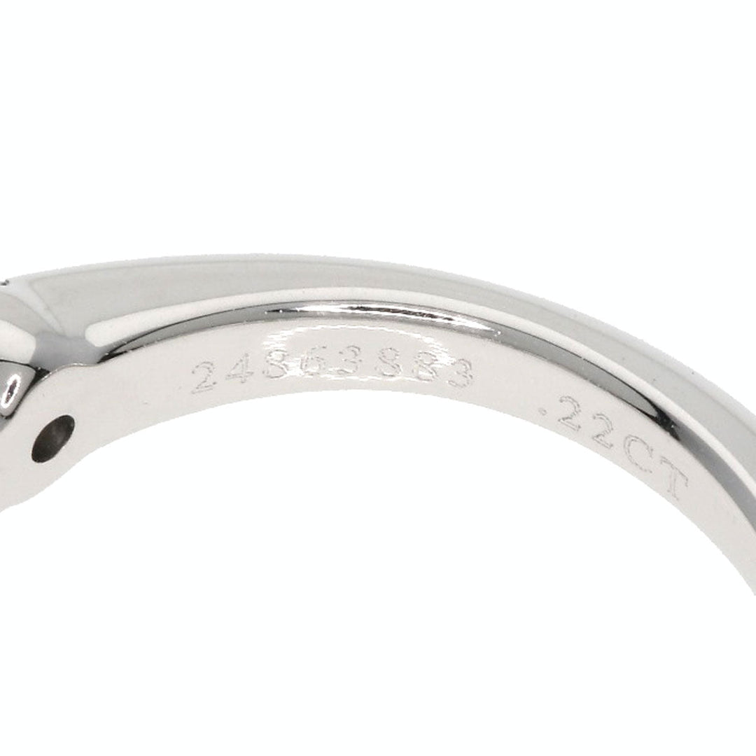 TIFFANY&Co. Ring PT950 Silver solitaire diamond knife edge Women Used Authentic
