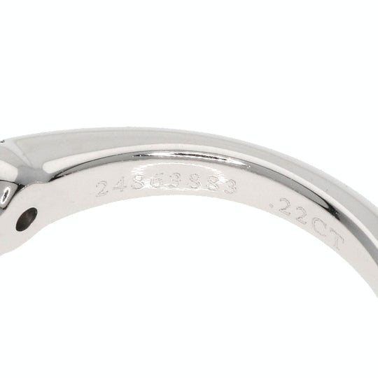 TIFFANY&Co. Ring PT950 Silver solitaire diamond knife edge Women Used Authentic