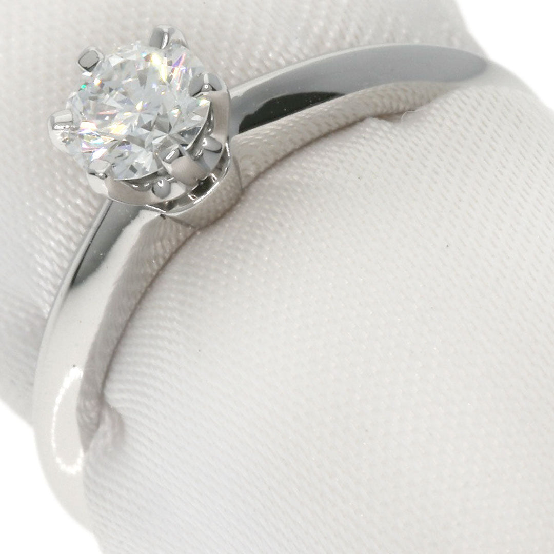 TIFFANY&Co. Ring PT950 Silver solitaire diamond knife edge Women Used Authentic