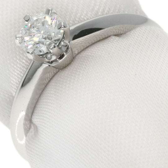 TIFFANY&Co. Ring PT950 Silver solitaire diamond knife edge Women Used Authentic